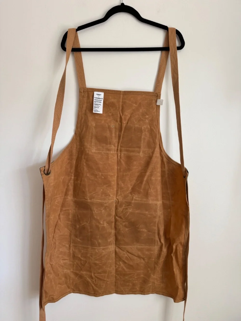NWT! Crate & Barrel x Shinola Mackinac Waxed Canvas Apron | Tan Leather Trim | S